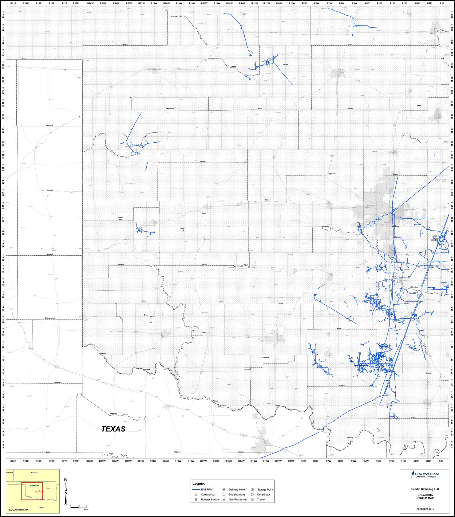 Oklahoma West Map